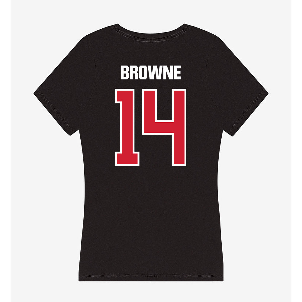 Francis Marion - NCAA Softball : Neilah Browne - Women's V-Neck T-Shirt-1