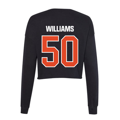 UTSA - NCAA Football : Payton Williams - Women's Cropped Crew Fleece-1