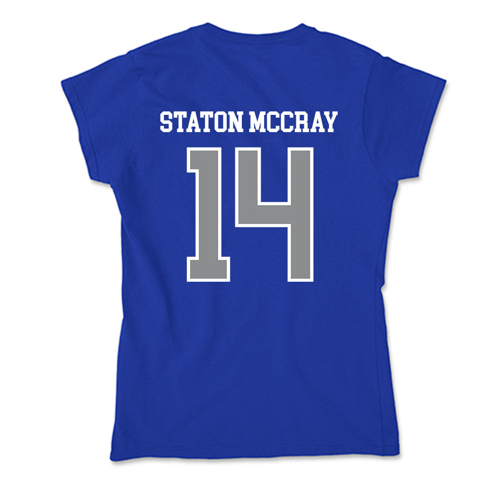 Seton Hall - NCAA Men's Basketball : AJ Staton McCray - Soft Style Women’s T-Shirt-1