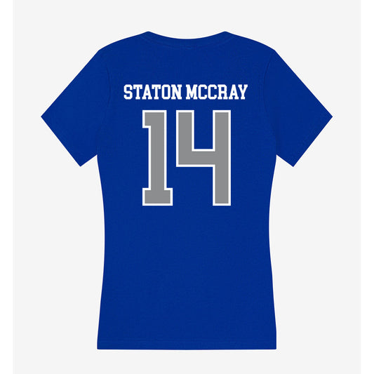 Seton Hall - NCAA Men's Basketball : AJ Staton McCray - Women's V-Neck T-Shirt-0