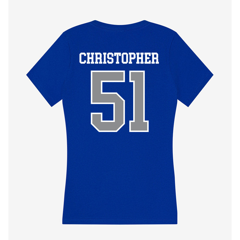 Seton Hall - NCAA Baseball : Mason Christopher - Women's V-Neck T-Shirt-1