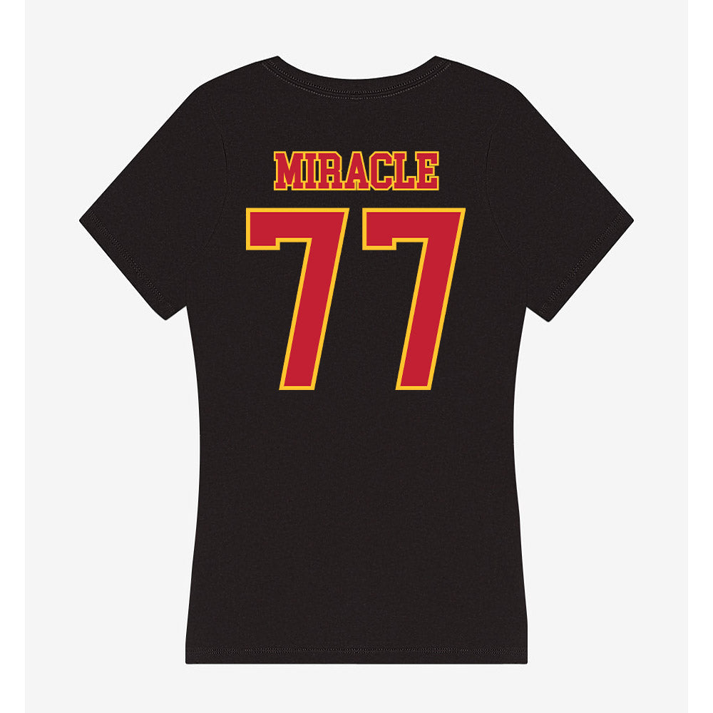 Ferris State - NCAA Football : Travis Miracle - Women's V-Neck T-Shirt-1