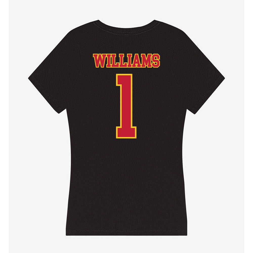 Ferris State - NCAA Men's Basketball : David Williams - Women's V-Neck T-Shirt-1