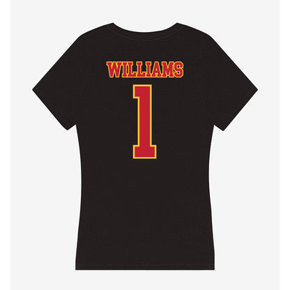 Ferris State - NCAA Men's Basketball : David Williams - Women's V-Neck T-Shirt-1