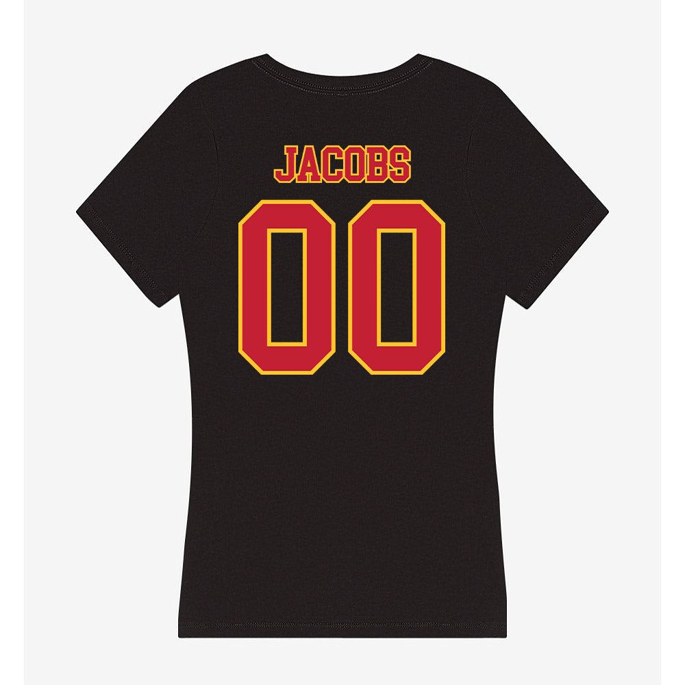 Ferris State - NCAA Football : Tre'vareiez Jacobs - Women's V-Neck T-Shirt-1