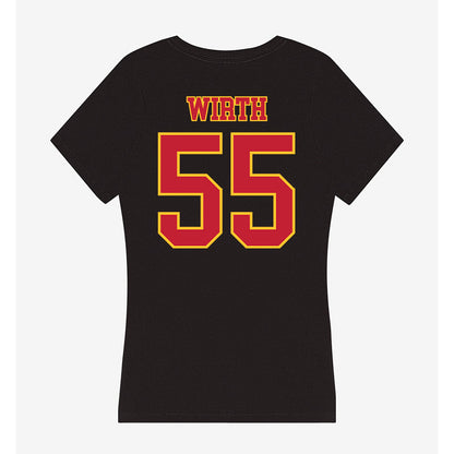 Ferris State - NCAA Women's Basketball : Alyssa Wirth - Women's V-Neck T-Shirt-1