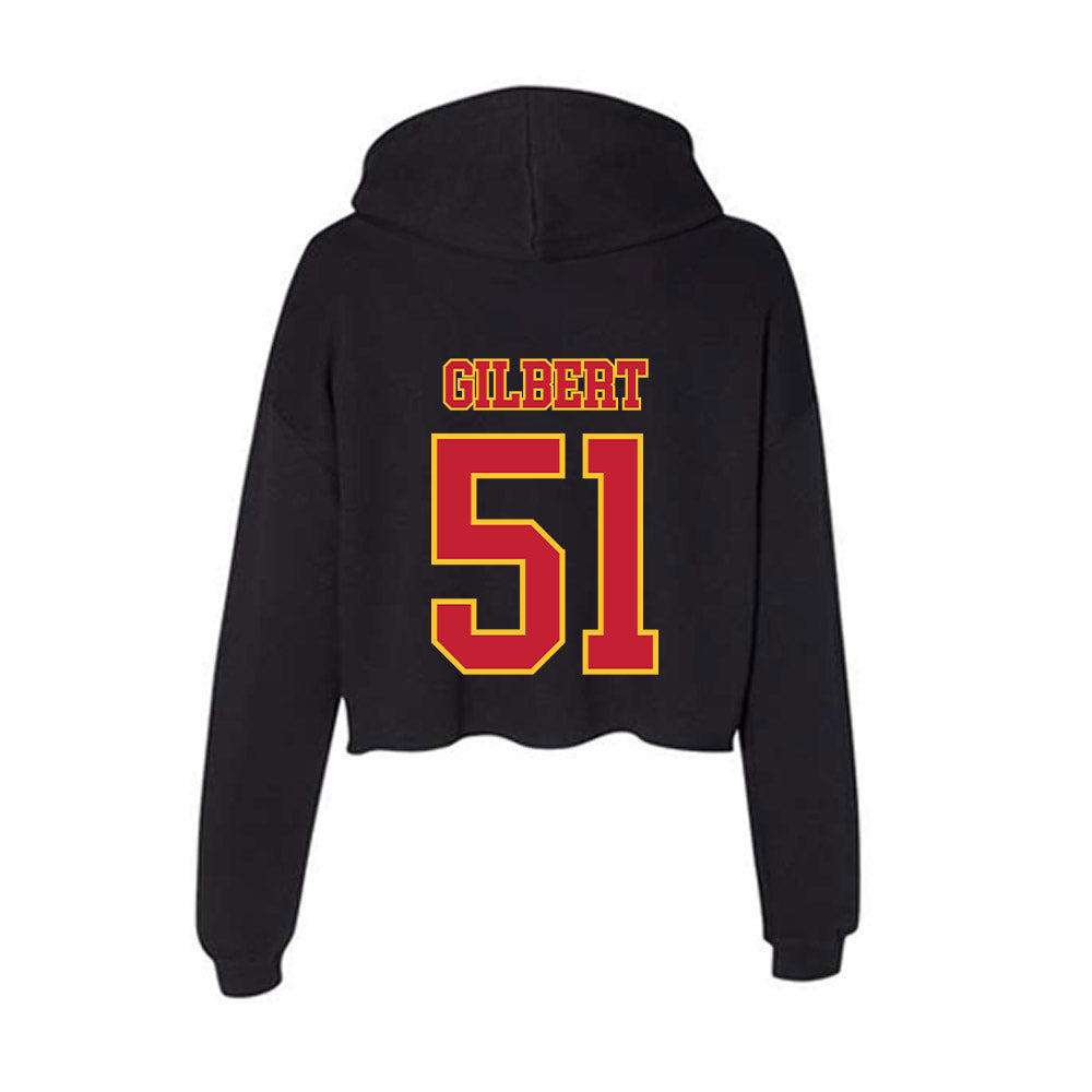 Ferris State - NCAA Football : DJ Gilbert - Women's Crop Fleece Hoodie-1
