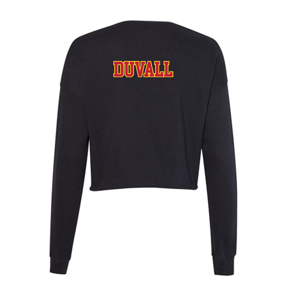 Ferris State - NCAA Men's Track & Field : David DuVall - Women's Cropped Crew Fleece-1