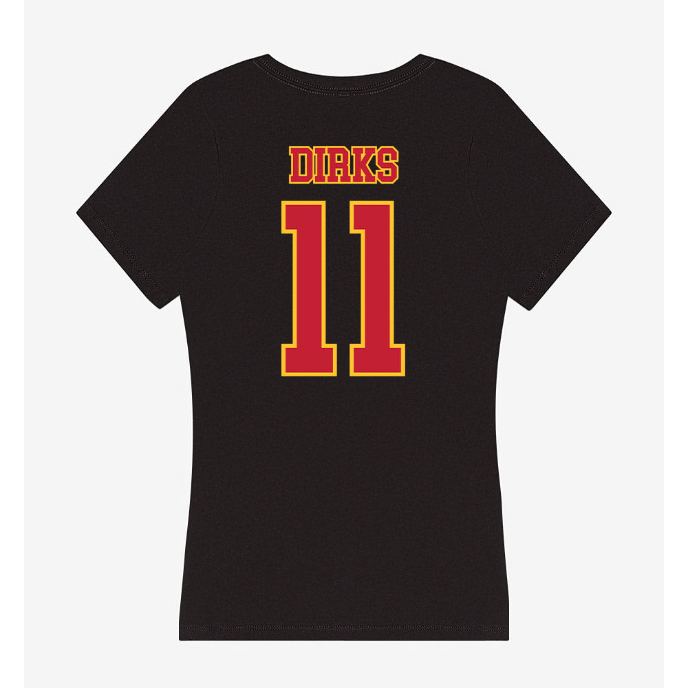 Ferris State - NCAA Men's Ice Hockey : Jacob Dirks - Women's V-Neck T-Shirt-1