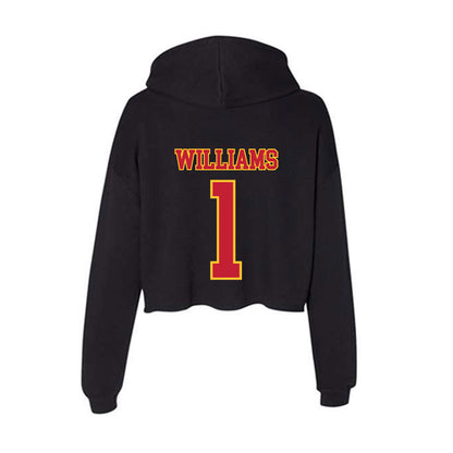 Ferris State - NCAA Men's Basketball : David Williams - Women's Crop Fleece Hoodie-1