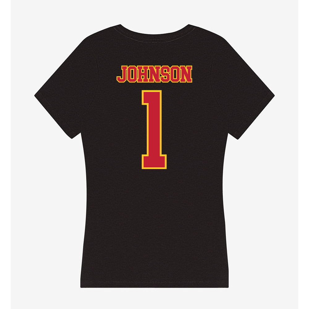 Ferris State - NCAA Football : Jalen Johnson - Women's V-Neck T-Shirt-1