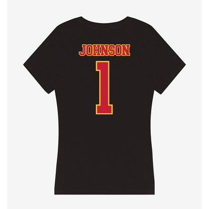 Ferris State - NCAA Football : Jalen Johnson - Women's V-Neck T-Shirt-1
