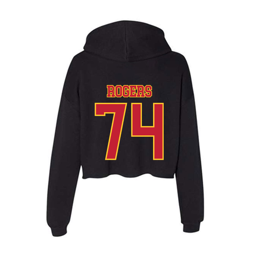 Ferris State - NCAA Football : Rashawn Rogers - Women's Crop Fleece Hoodie-1