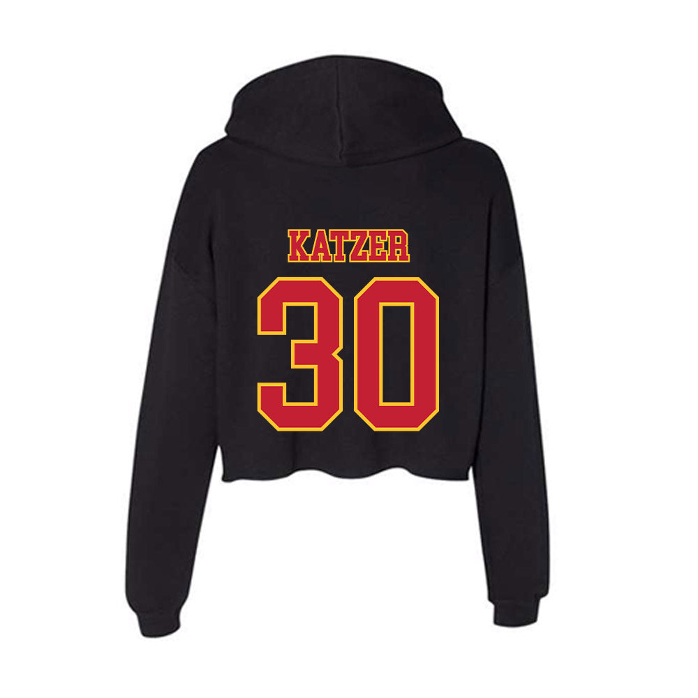 Ferris State - NCAA Football : Kannon Katzer - Women's Crop Fleece Hoodie-1