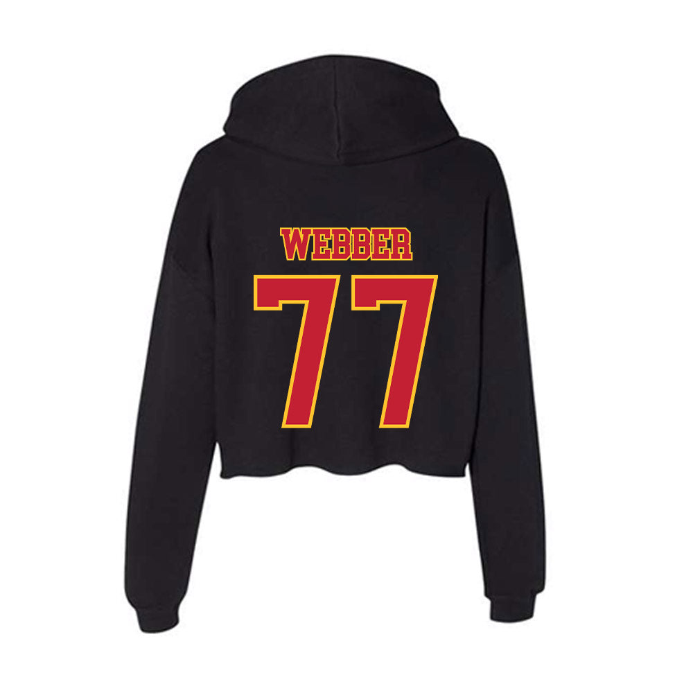 Ferris State - NCAA Football : Tyrone Webber - Women's Crop Fleece Hoodie-1