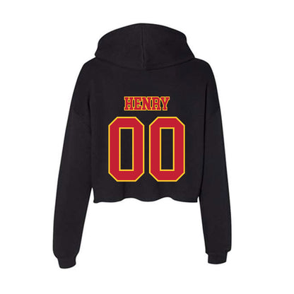 Ferris State - NCAA Football : Harkym Henry - Women's Crop Fleece Hoodie-1