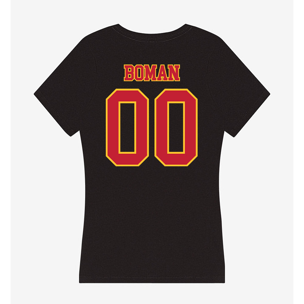 Ferris State - NCAA Football : Griffin Boman - Women's V-Neck T-Shirt-1