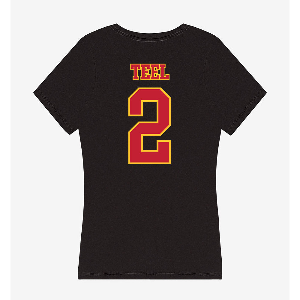 Ferris State - NCAA Football : Odell Teel - Women's V-Neck T-Shirt-1