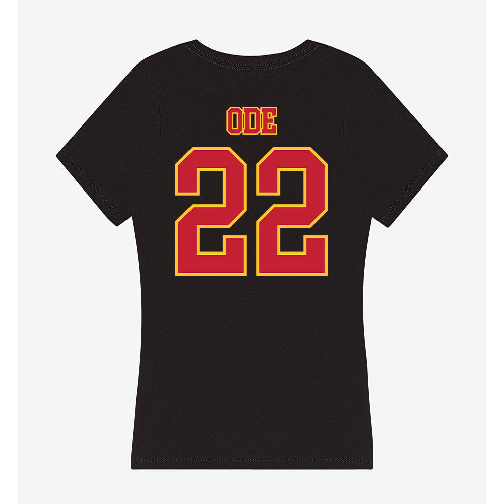 Ferris State - NCAA Women's Basketball : Alesia Ode - Women's V-Neck T-Shirt-1