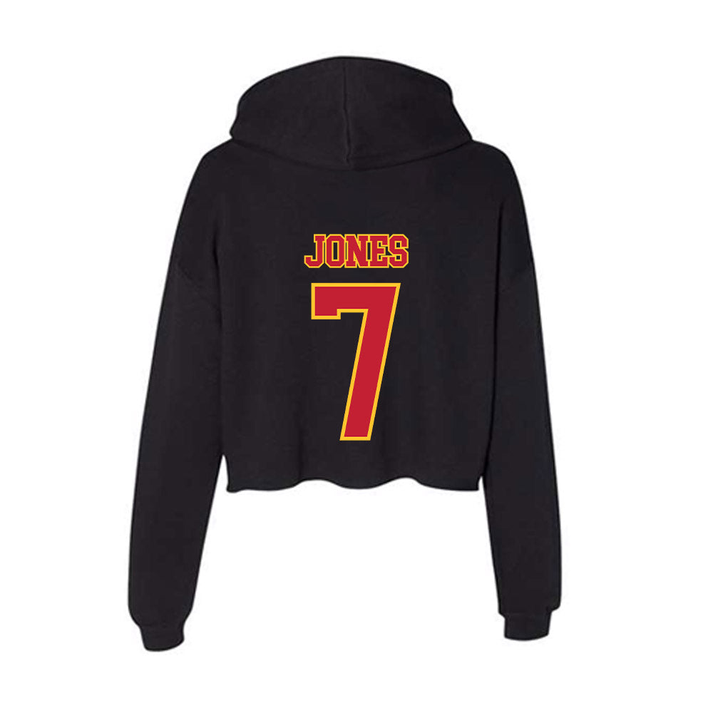 Ferris State - NCAA Football : Marcel Jones - Women's Crop Fleece Hoodie-1