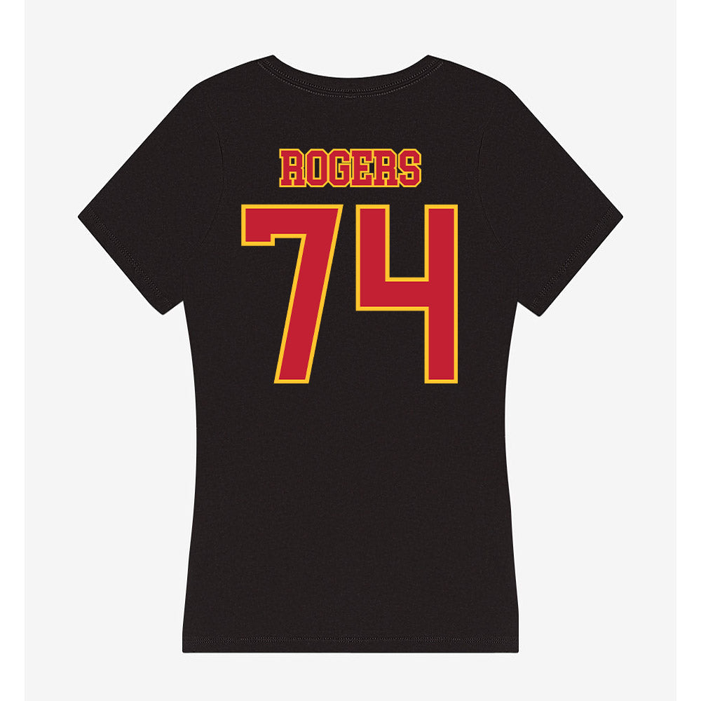 Ferris State - NCAA Football : Rashawn Rogers - Women's V-Neck T-Shirt-1