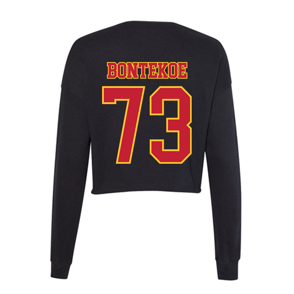 Ferris State - NCAA Football : Mack Bontekoe - Women's Cropped Crew Fleece-1