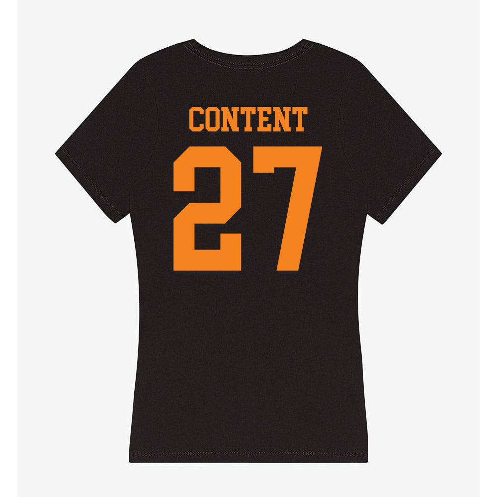 UTEP - NCAA Football : Justin Content - Women's V-Neck T-Shirt-1