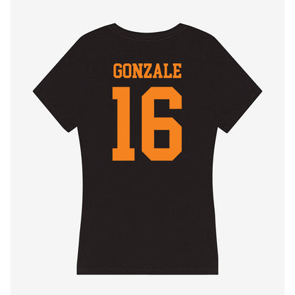 UTEP - NCAA Beach Volleyball : Alexa Gonzale - Women's V-Neck T-Shirt-1