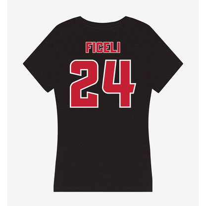 DU - NCAA Men's Lacrosse : Luke Ficeli - Women's V-Neck T-Shirt-1