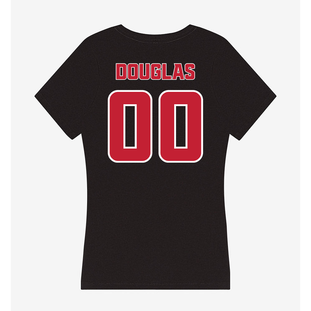 DU - NCAA Men's Lacrosse : Jimmy Douglas - Women's V-Neck T-Shirt-1