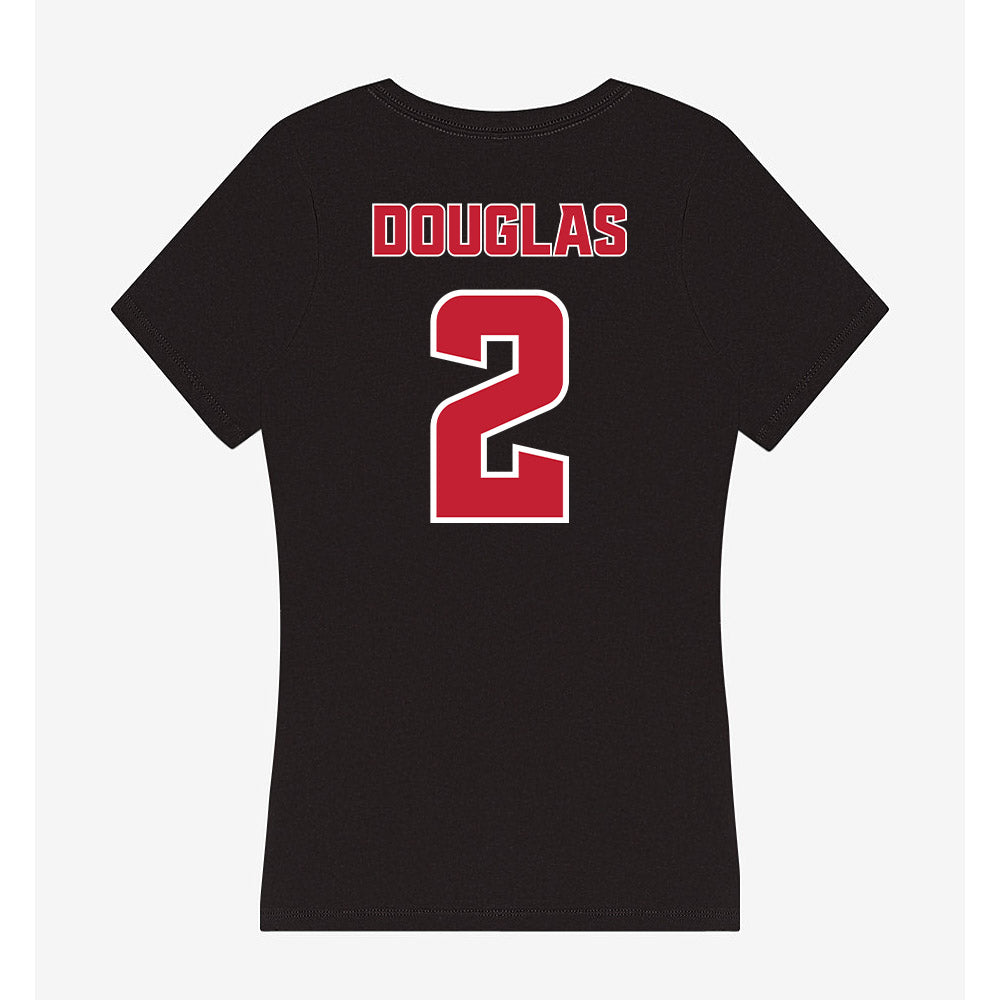DU - NCAA Men's Lacrosse : Jimmy Douglas - Women's V-Neck T-Shirt-1