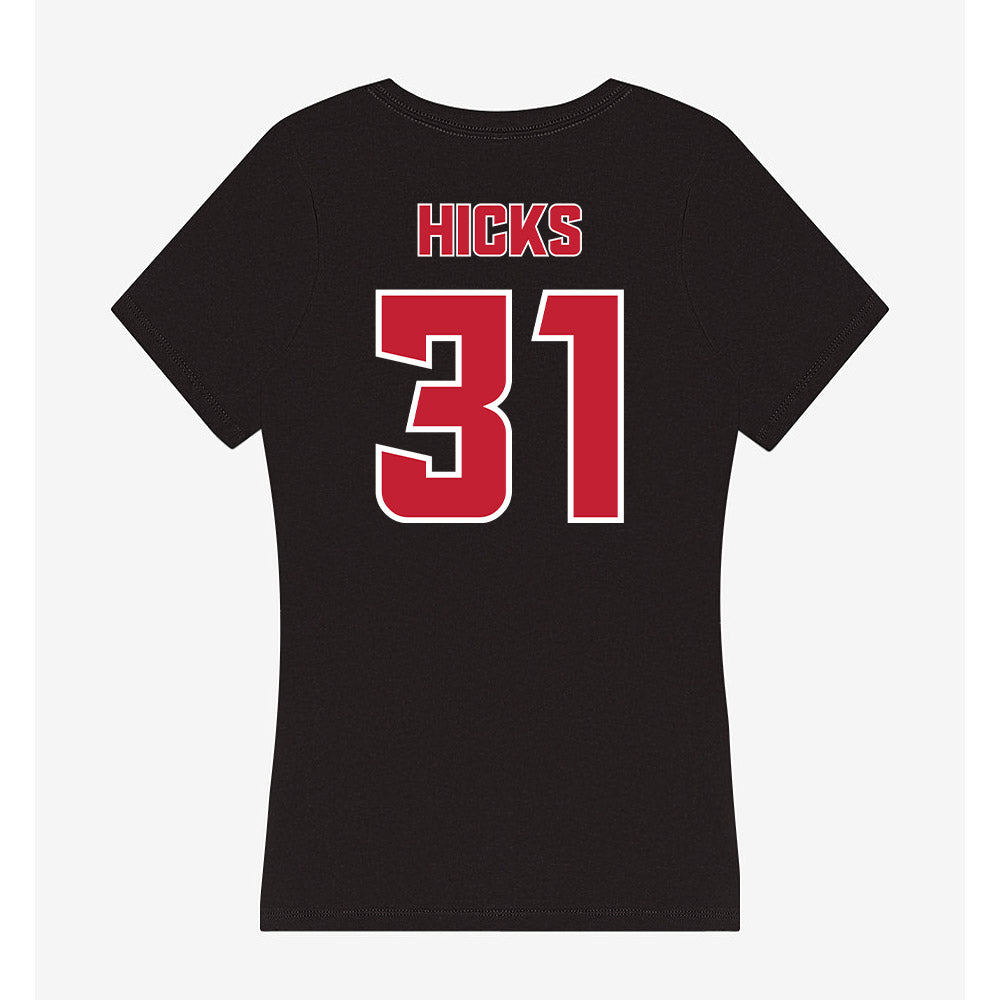 DU - NCAA Men's Ice Hockey : Johnny Hicks - Women's V-Neck T-Shirt-1