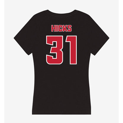 DU - NCAA Men's Ice Hockey : Johnny Hicks - Women's V-Neck T-Shirt-1