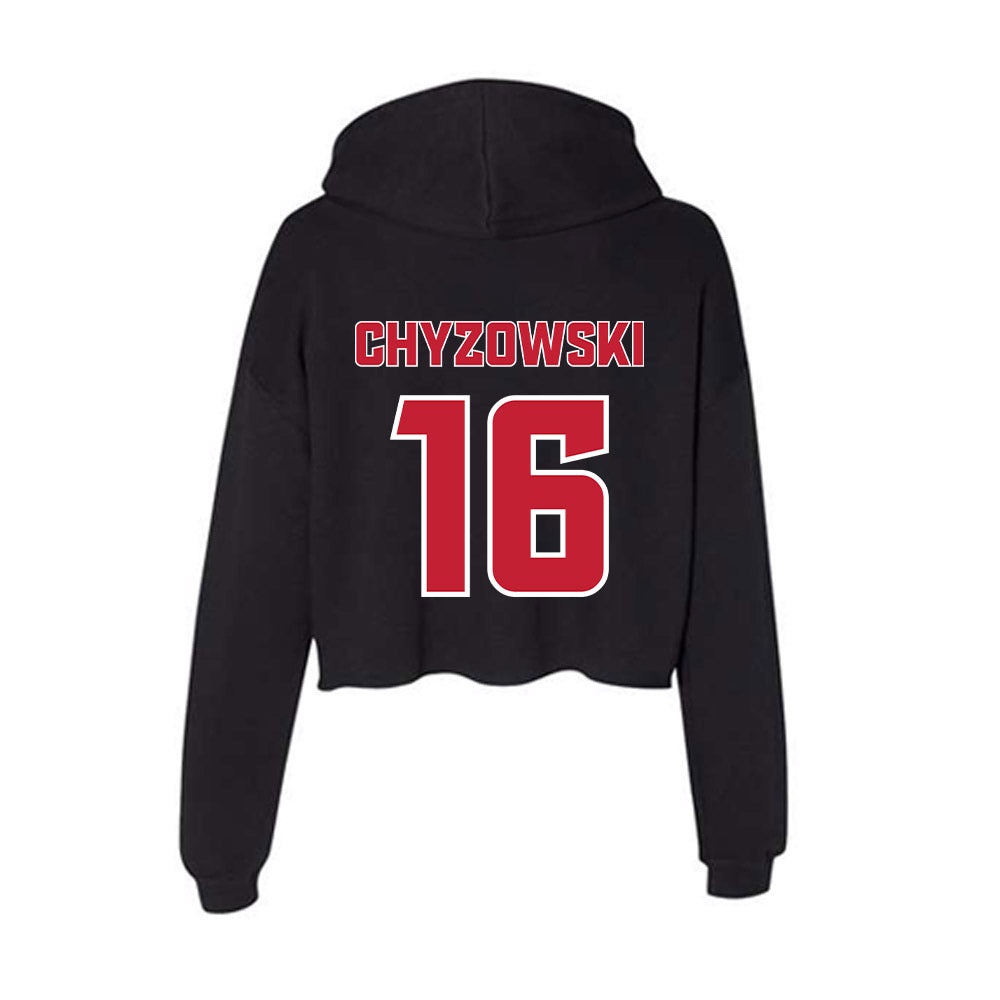DU - NCAA Men's Ice Hockey : Kyle Chyzowski - Women's Crop Fleece Hoodie-1