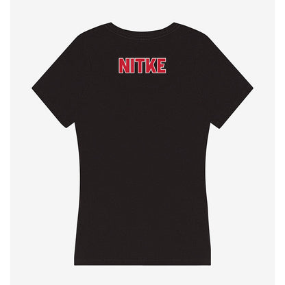 DU - NCAA Women's Swimming & Diving : Sienna Nitke - Women's V-Neck T-Shirt-1