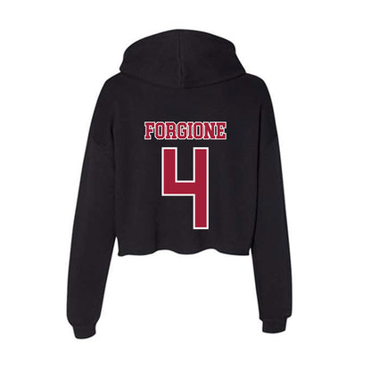 St. Joe's - NCAA Baseball : Max Forgione - Women's Crop Fleece Hoodie-1
