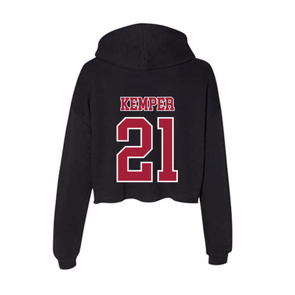 St. Joe's - NCAA Men's Basketball : Davis Kemper - Women's Crop Fleece Hoodie-1