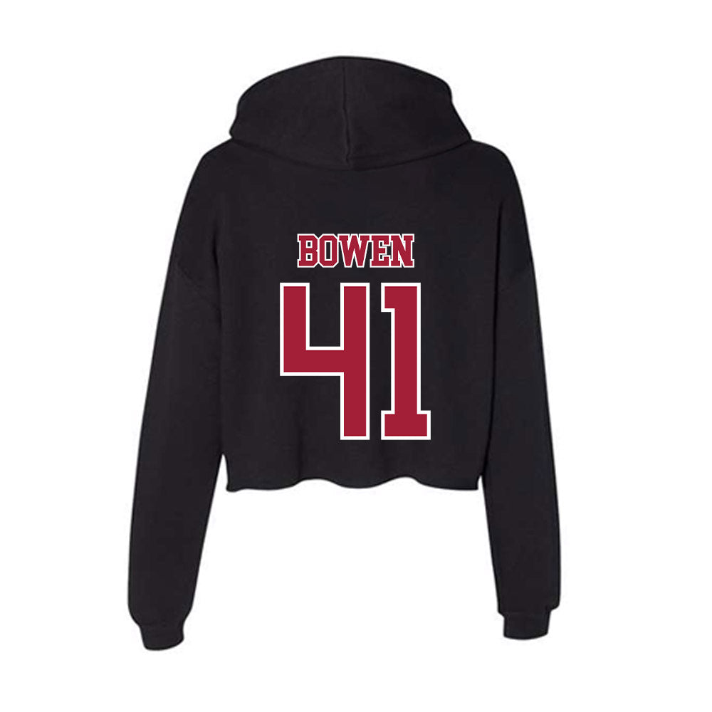 St. Joe's - NCAA Baseball : Ethan Bowen - Women's Crop Fleece Hoodie-1
