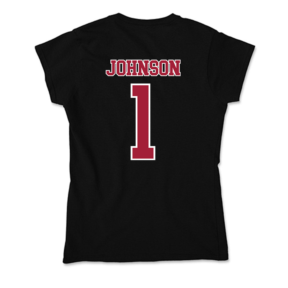 St. Joe's - NCAA Men's Basketball : Mekai Johnson - Soft Style Women’s T-Shirt-1