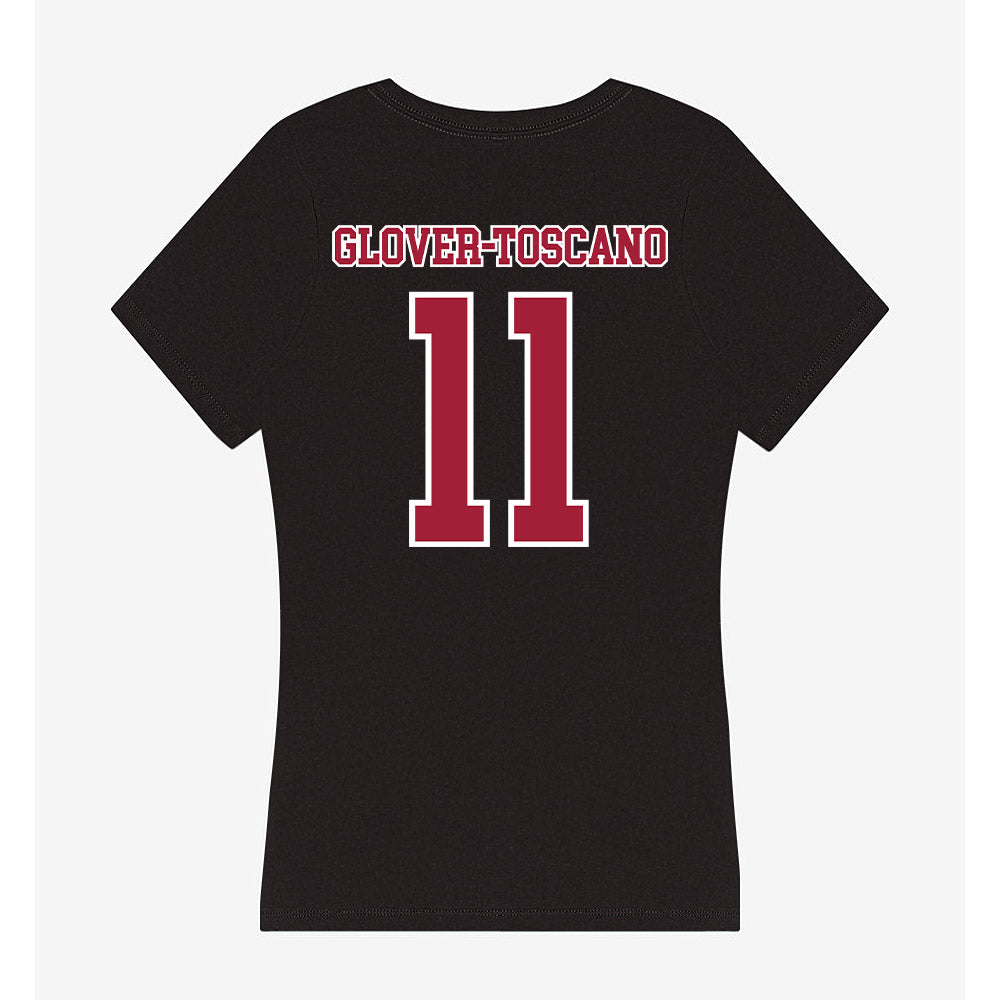 St. Joe's - NCAA Men's Basketball : Jaiden Glover-Toscano - Women's V-Neck T-Shirt-1