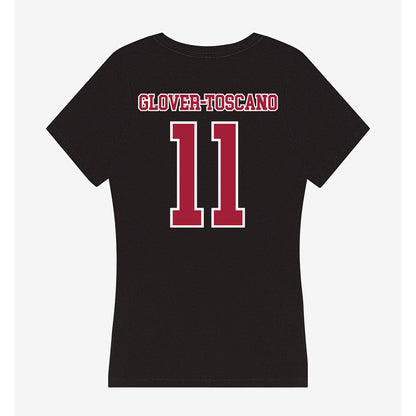 St. Joe's - NCAA Men's Basketball : Jaiden Glover-Toscano - Women's V-Neck T-Shirt-1