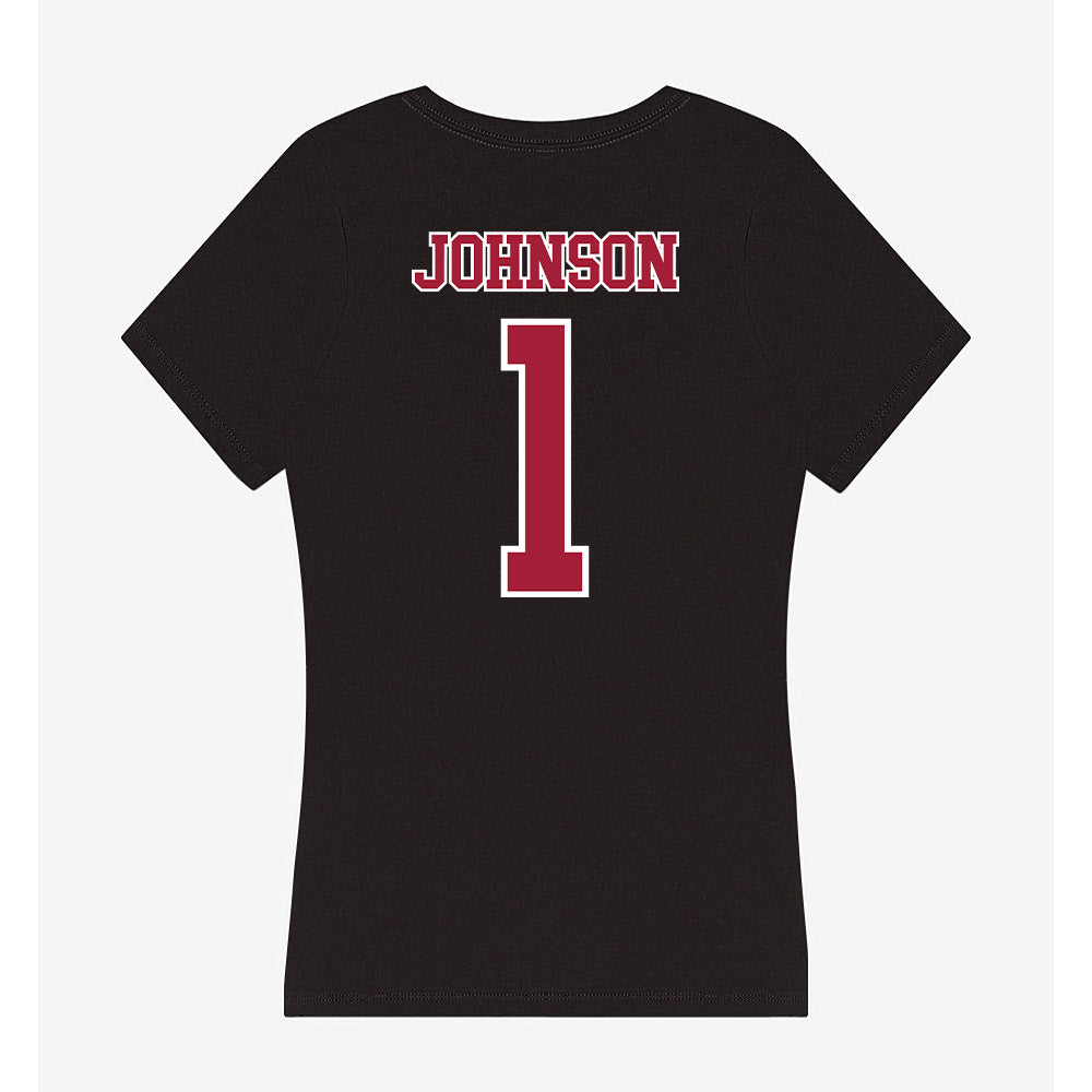 St. Joe's - NCAA Men's Basketball : Mekai Johnson - Women's V-Neck T-Shirt-1