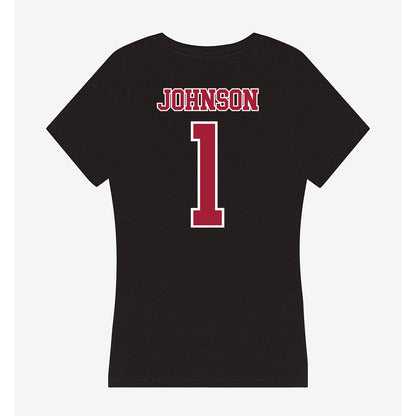 St. Joe's - NCAA Men's Basketball : Mekai Johnson - Women's V-Neck T-Shirt-1