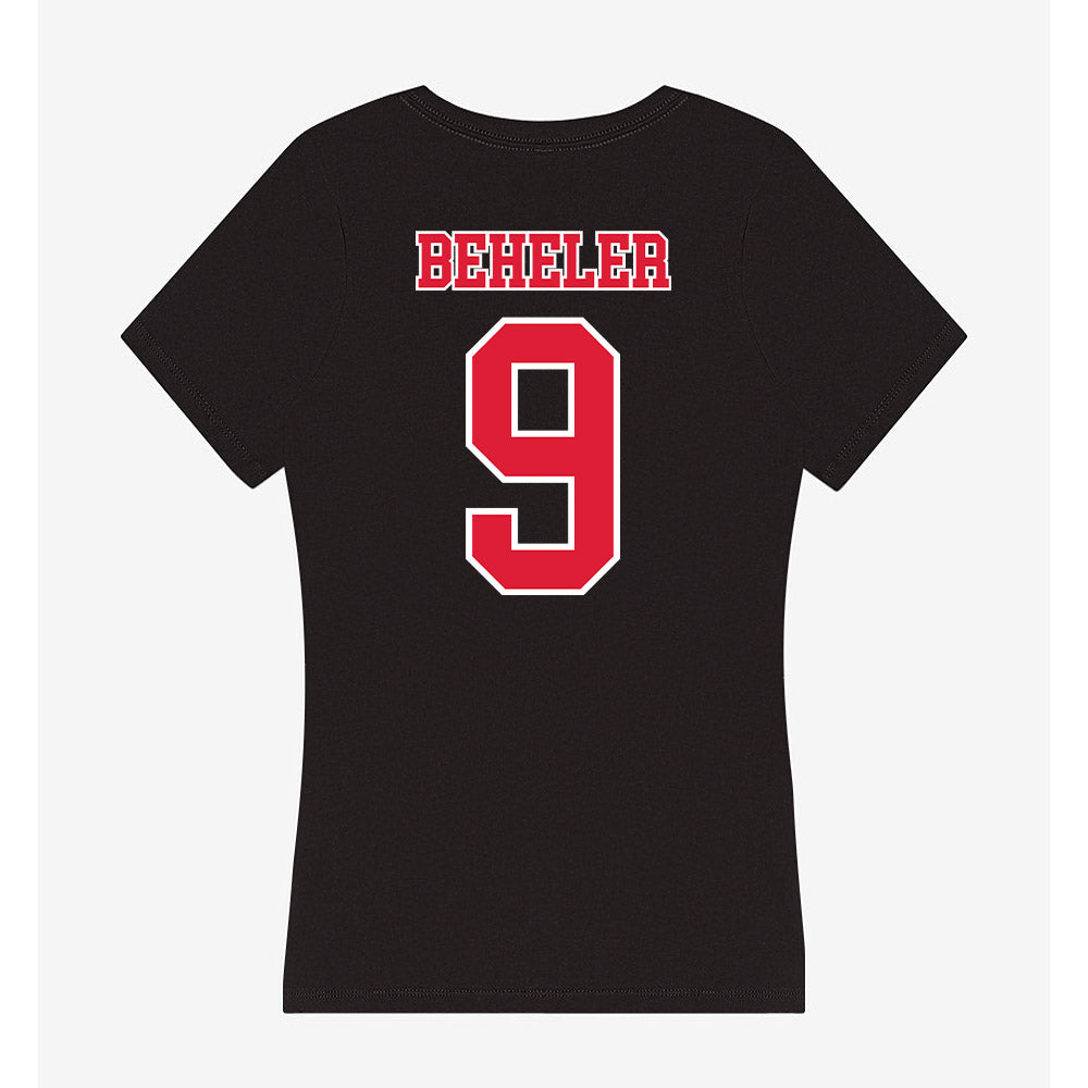 Lamar - NCAA Baseball : Reese Beheler - Women's V-Neck T-Shirt-1