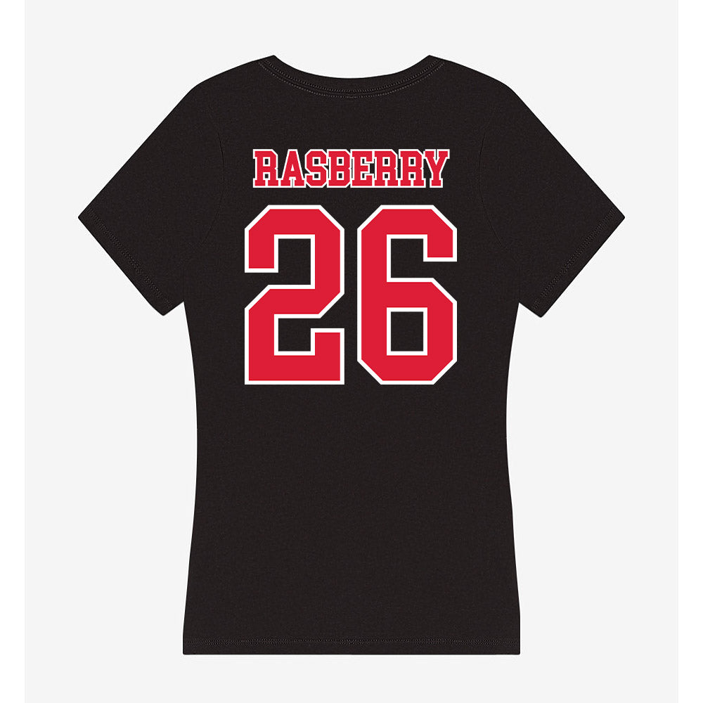 Lamar - NCAA Football : Omarion Rasberry - Women's V-Neck T-Shirt-1