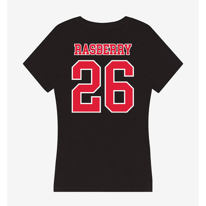 Lamar - NCAA Football : Omarion Rasberry - Women's V-Neck T-Shirt-1