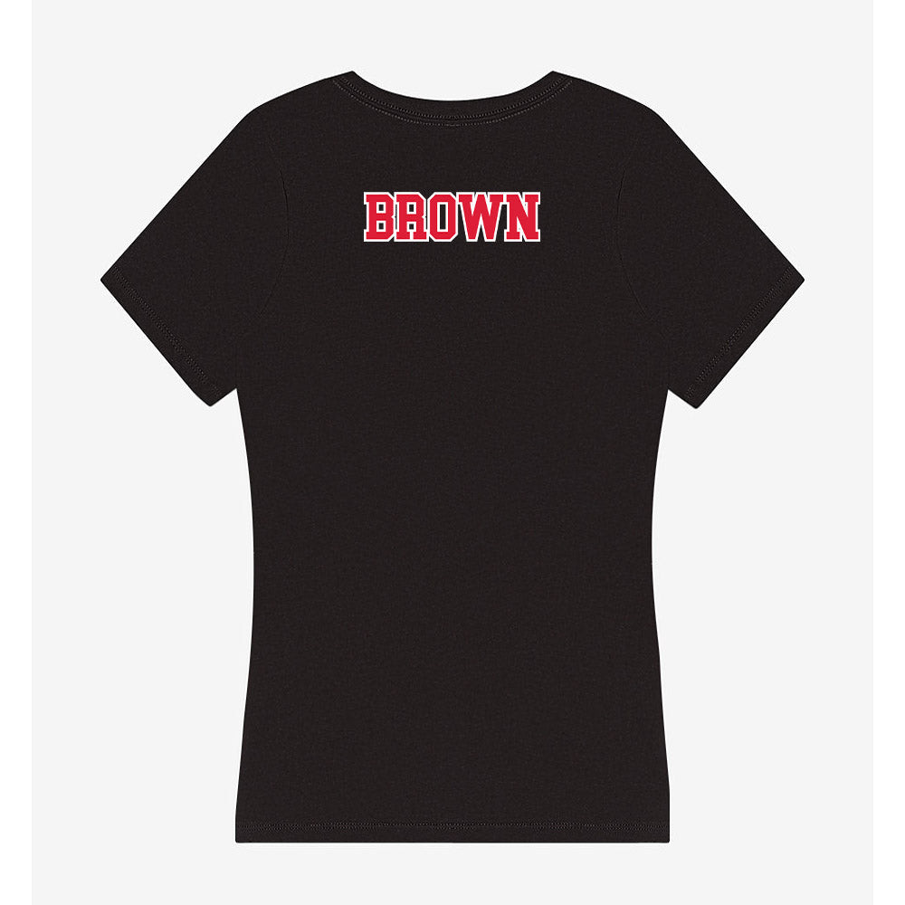 Lamar - NCAA Women's Track & Field : Ahmasia Brown - Women's V-Neck T-Shirt-1