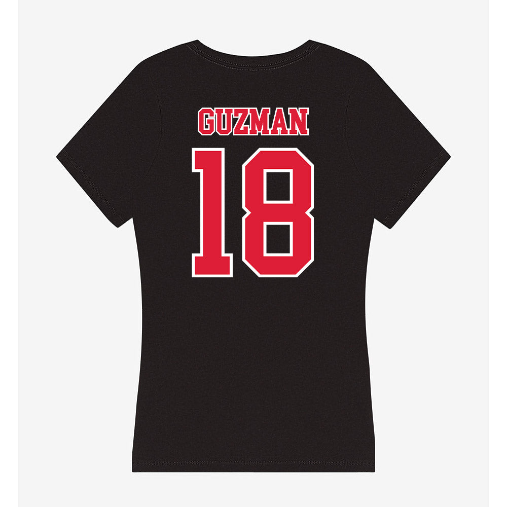Lamar - NCAA Women's Soccer : Christina Guzman - Women's V-Neck T-Shirt-1
