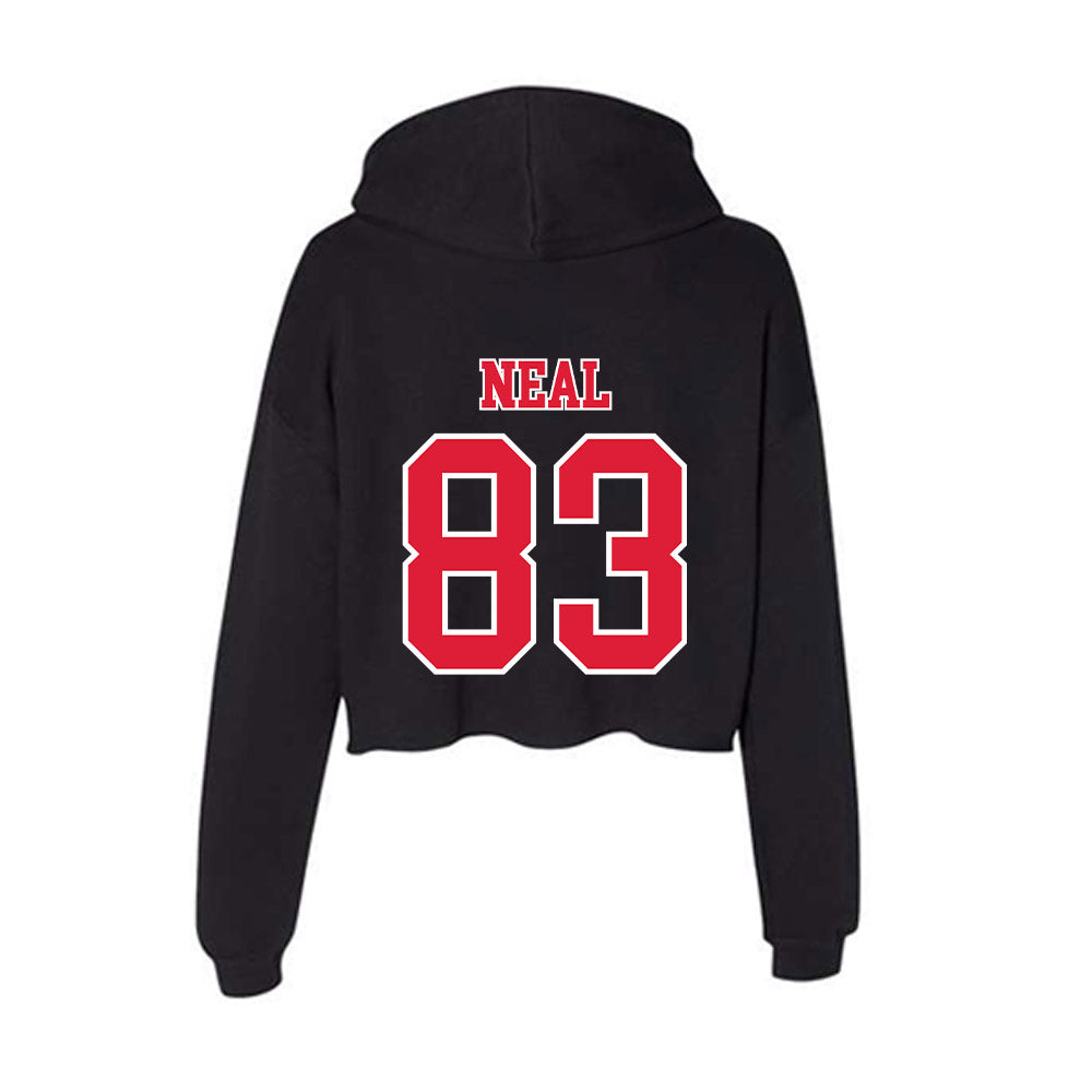 Lamar - NCAA Football : Justin Neal - Women's Crop Fleece Hooded Sweatshirt-1