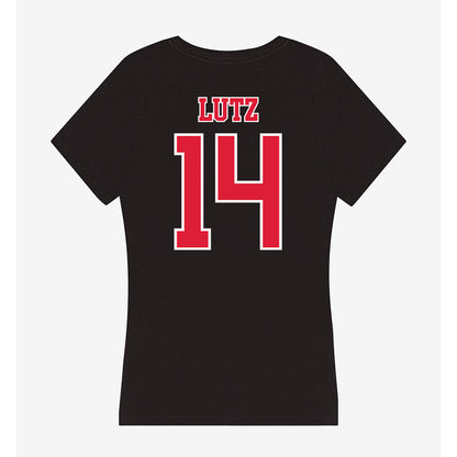 Lamar - NCAA Baseball : Travis Lutz - Women's V-Neck T-Shirt-1